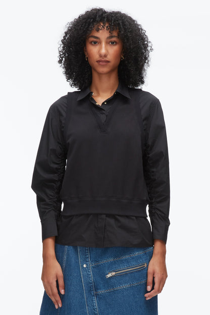 Layered Vest Ruched Sleeve Shirt - 3.1 Phillip Lim Trusted
