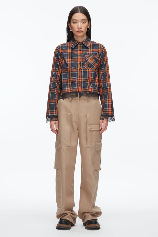 Plaid Mix Cropped Shirt - 3.1 Phillip Lim Popular