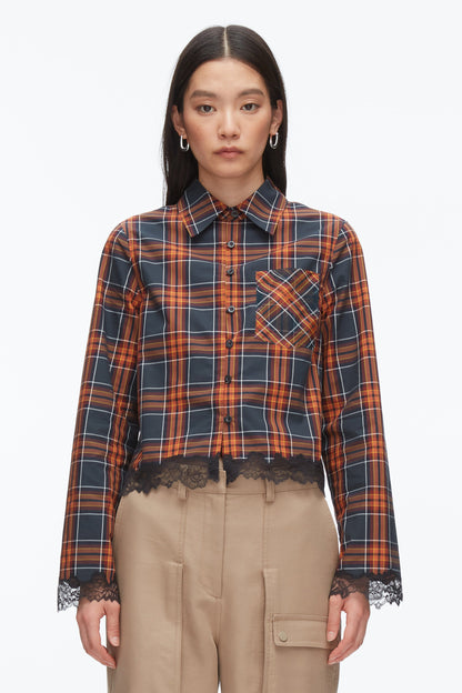 Plaid Mix Cropped Shirt - 3.1 Phillip Lim Popular