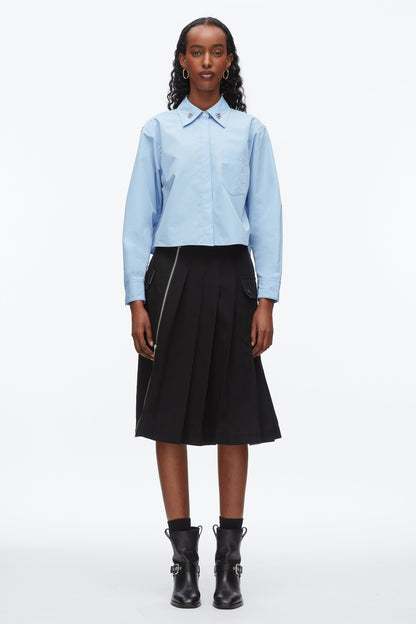 Cropped Shirt with Embroidered Collar - 3.1 Phillip Lim Recommended