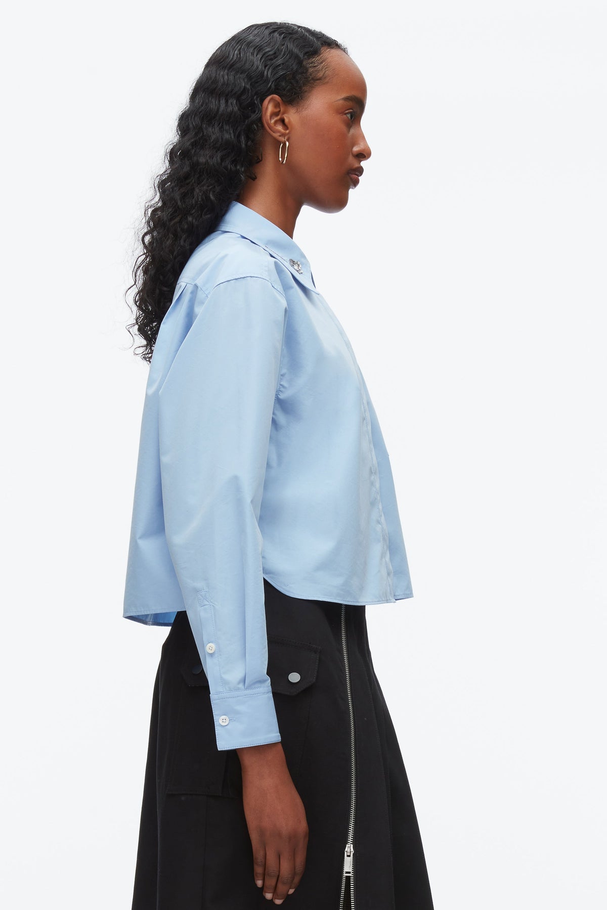 Cropped Shirt with Embroidered Collar - 3.1 Phillip Lim Recommended