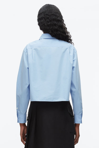 Cropped Shirt with Embroidered Collar - 3.1 Phillip Lim Recommended