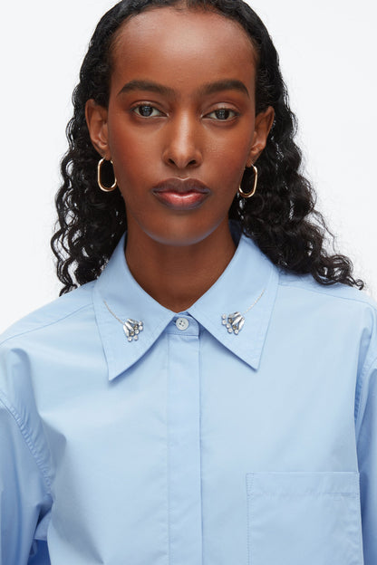 Cropped Shirt with Embroidered Collar - 3.1 Phillip Lim Recommended