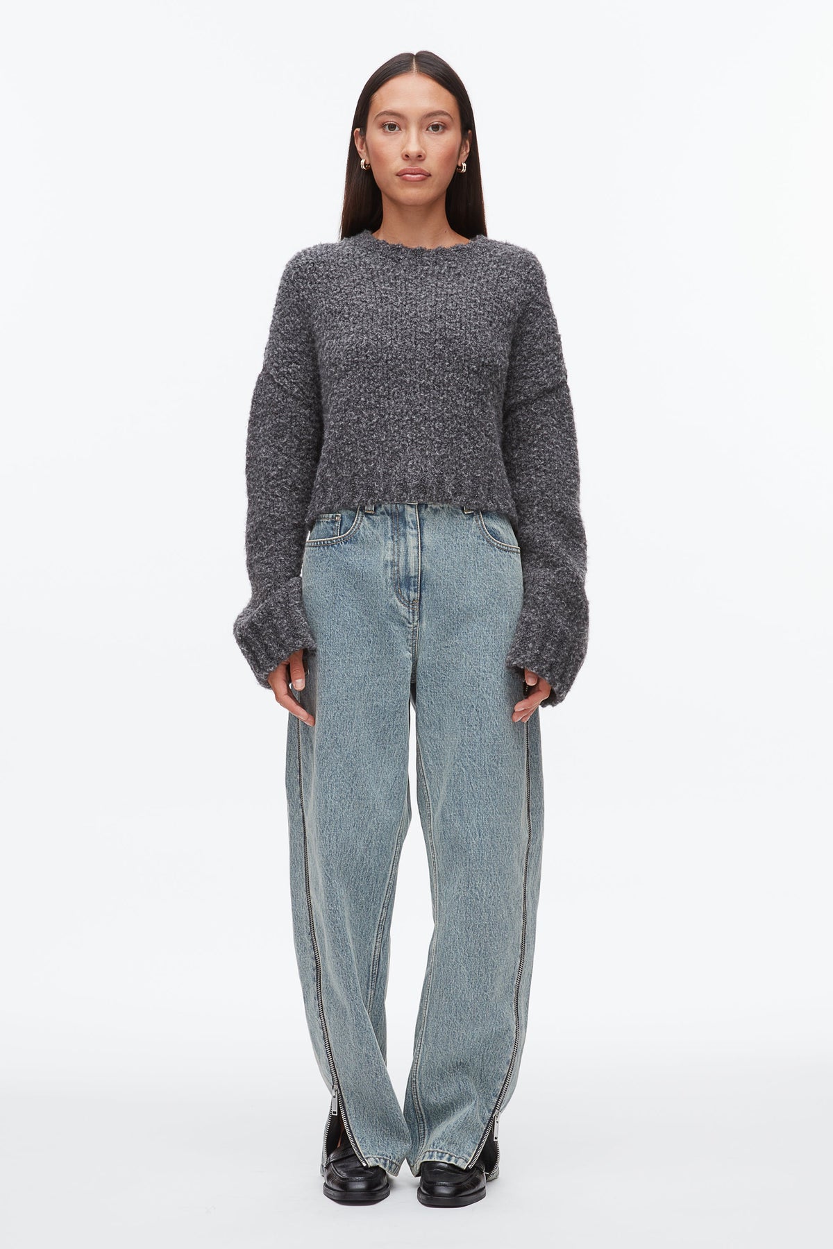 Boucle Zipper Crewneck - 3.1 Phillip Lim Essential