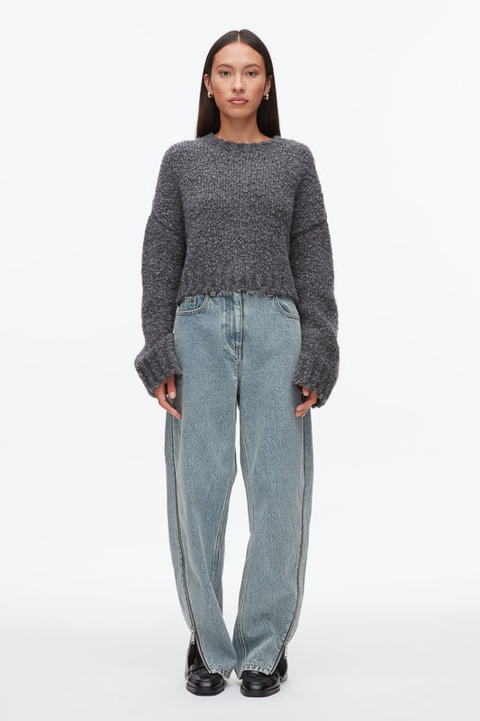 Boucle Zipper Crewneck - 3.1 Phillip Lim Essential