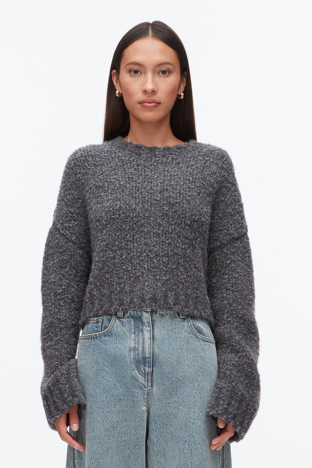 Boucle Zipper Crewneck - 3.1 Phillip Lim Essential