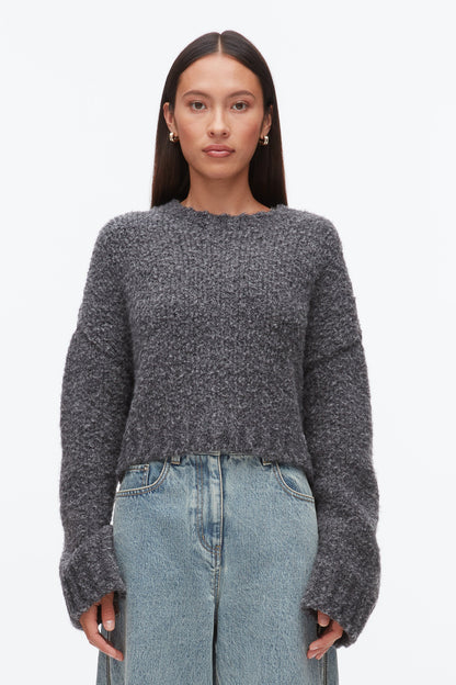 Boucle Zipper Crewneck - 3.1 Phillip Lim Essential