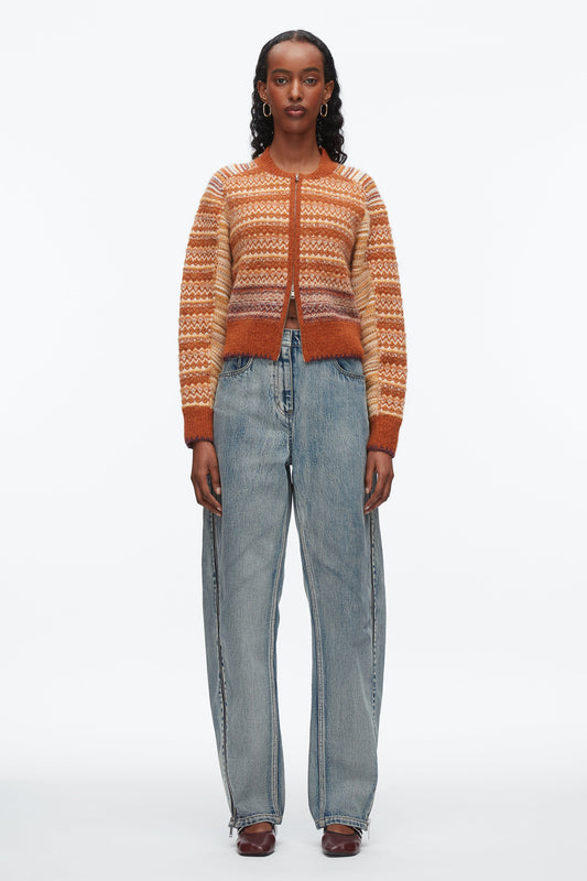 Fair Isle Zip Cardigan - 3.1 Phillip Lim Classic