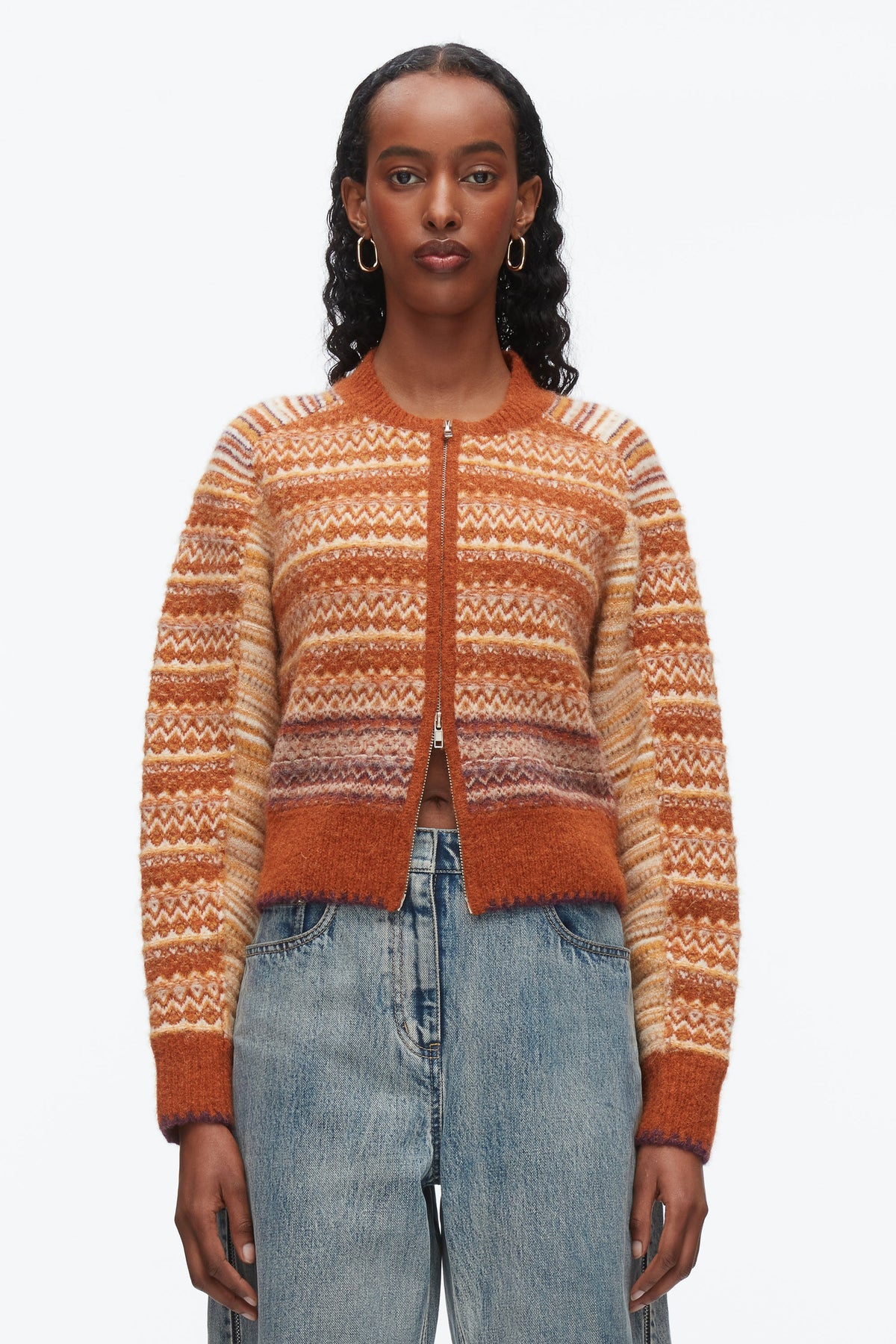 Fair Isle Zip Cardigan - 3.1 Phillip Lim Classic