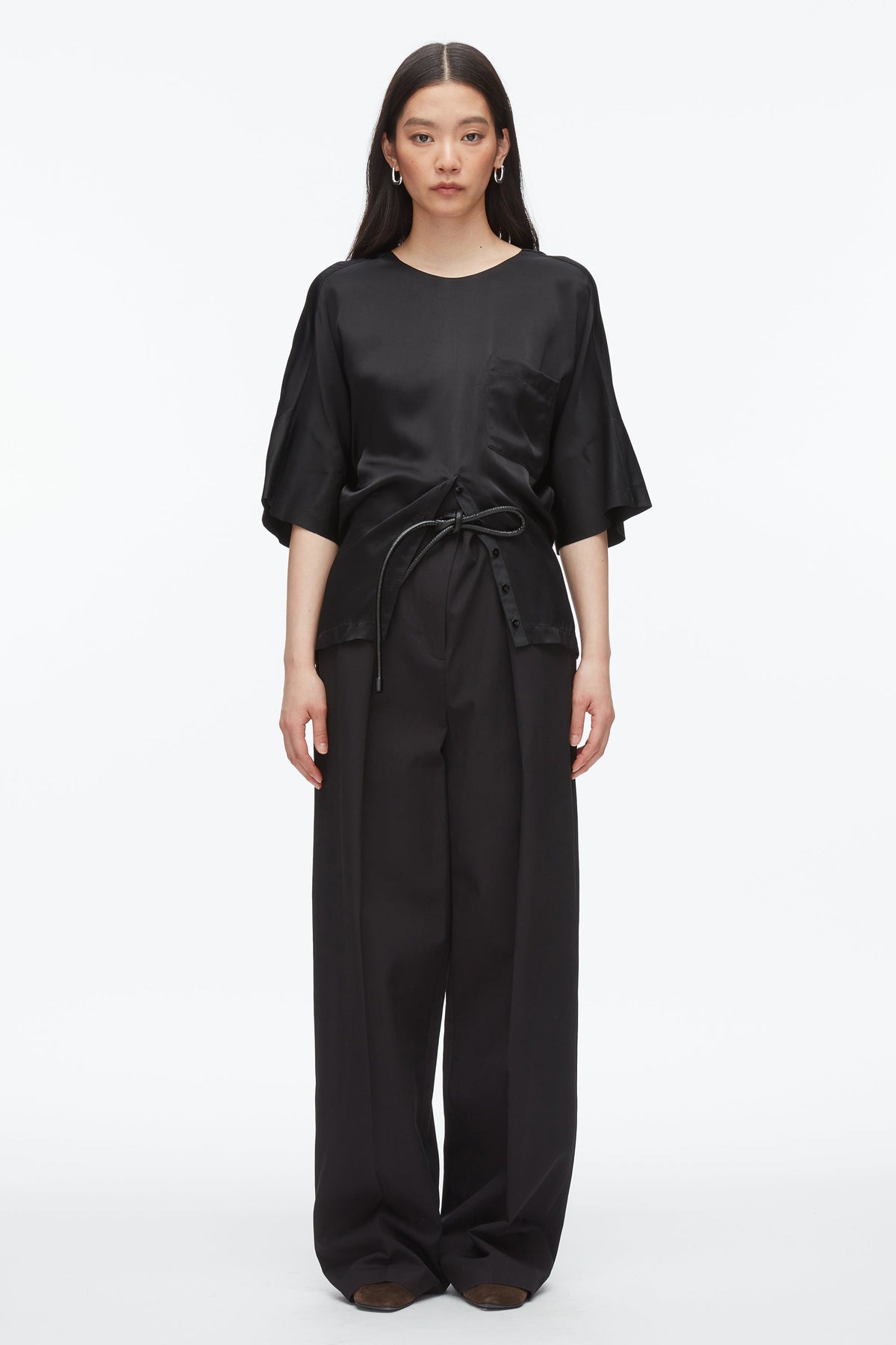 Short Sleeve Top with Button Placket - 3.1 Phillip Lim Smart Buy
