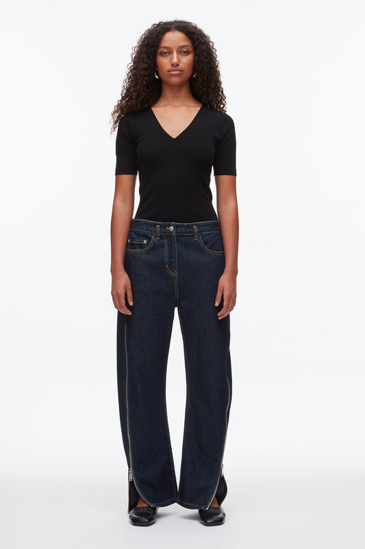 Curve Denim Pant with Zip - 3.1 Phillip Lim New