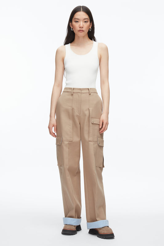 Carpenter Cargo Pants with Plaid Cuffs - 3.1 Phillip Lim Discount