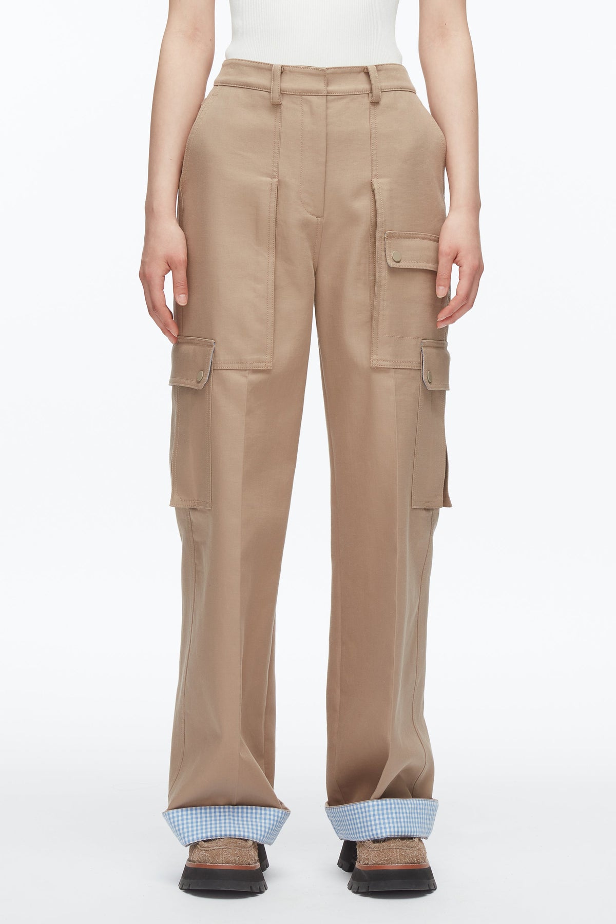 Carpenter Cargo Pants with Plaid Cuffs - 3.1 Phillip Lim Discount