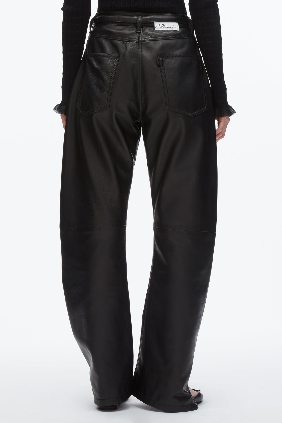 Leather Barrel Jean with Zippers - 3.1 Phillip Lim New