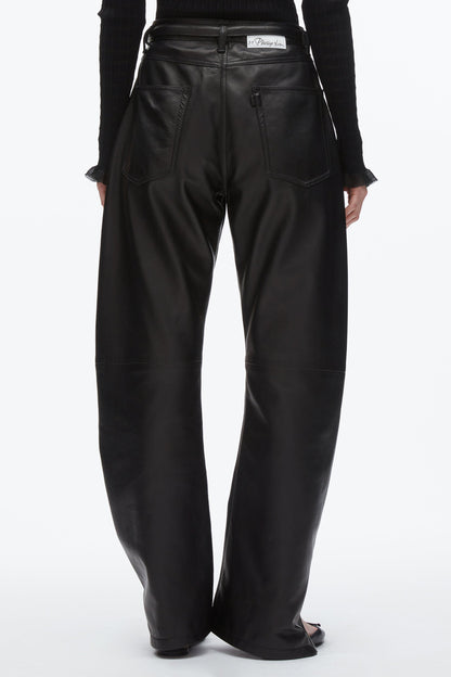 Leather Barrel Jean with Zippers - 3.1 Phillip Lim New
