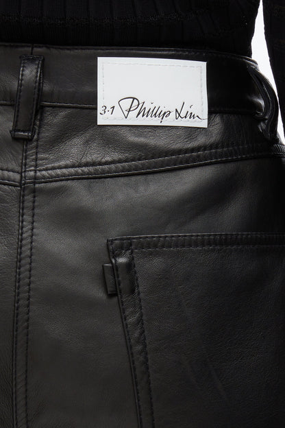 Leather Barrel Jean with Zippers - 3.1 Phillip Lim New