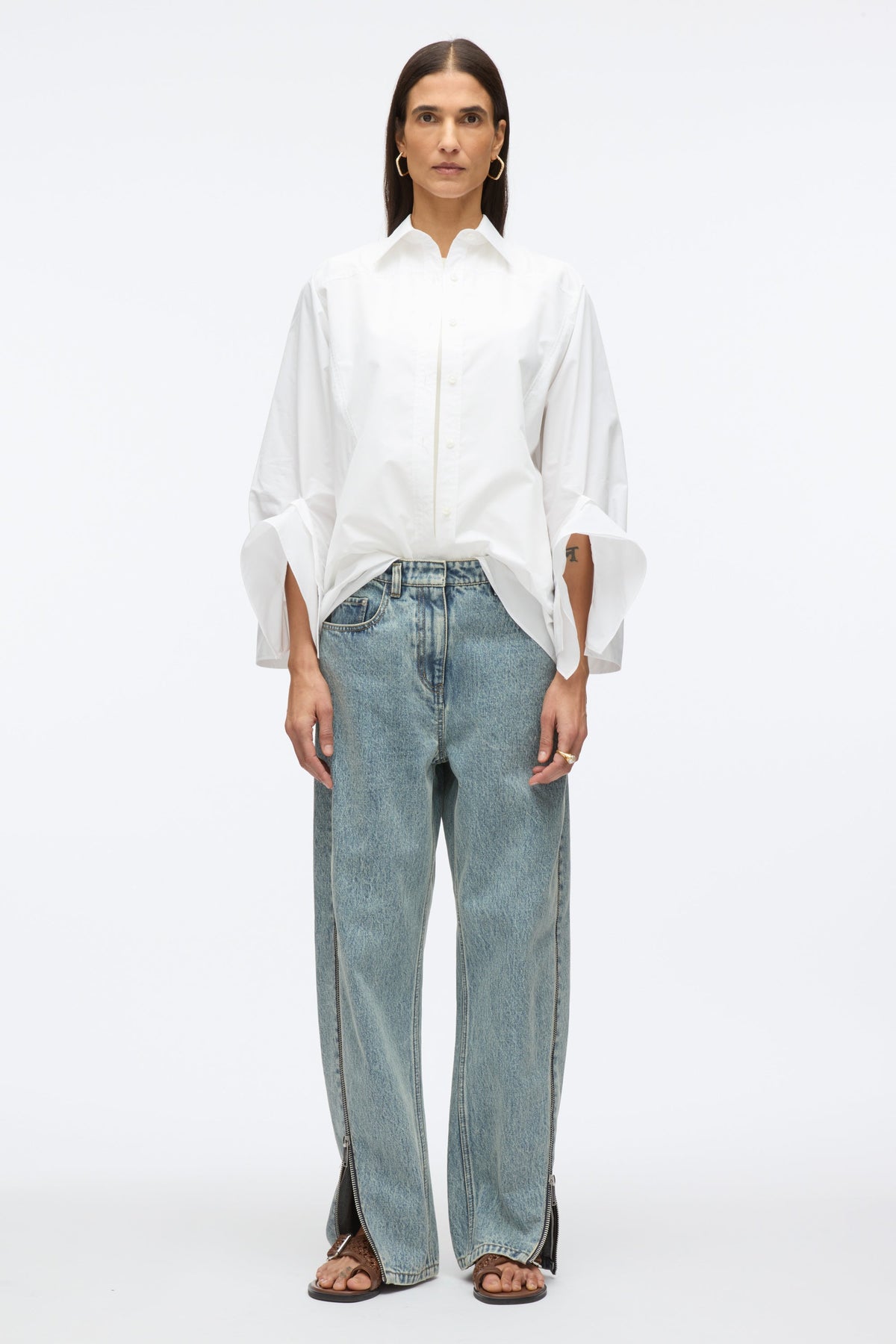 Curve Denim Pant with Zippers - 3.1 Phillip Lim Exclusive