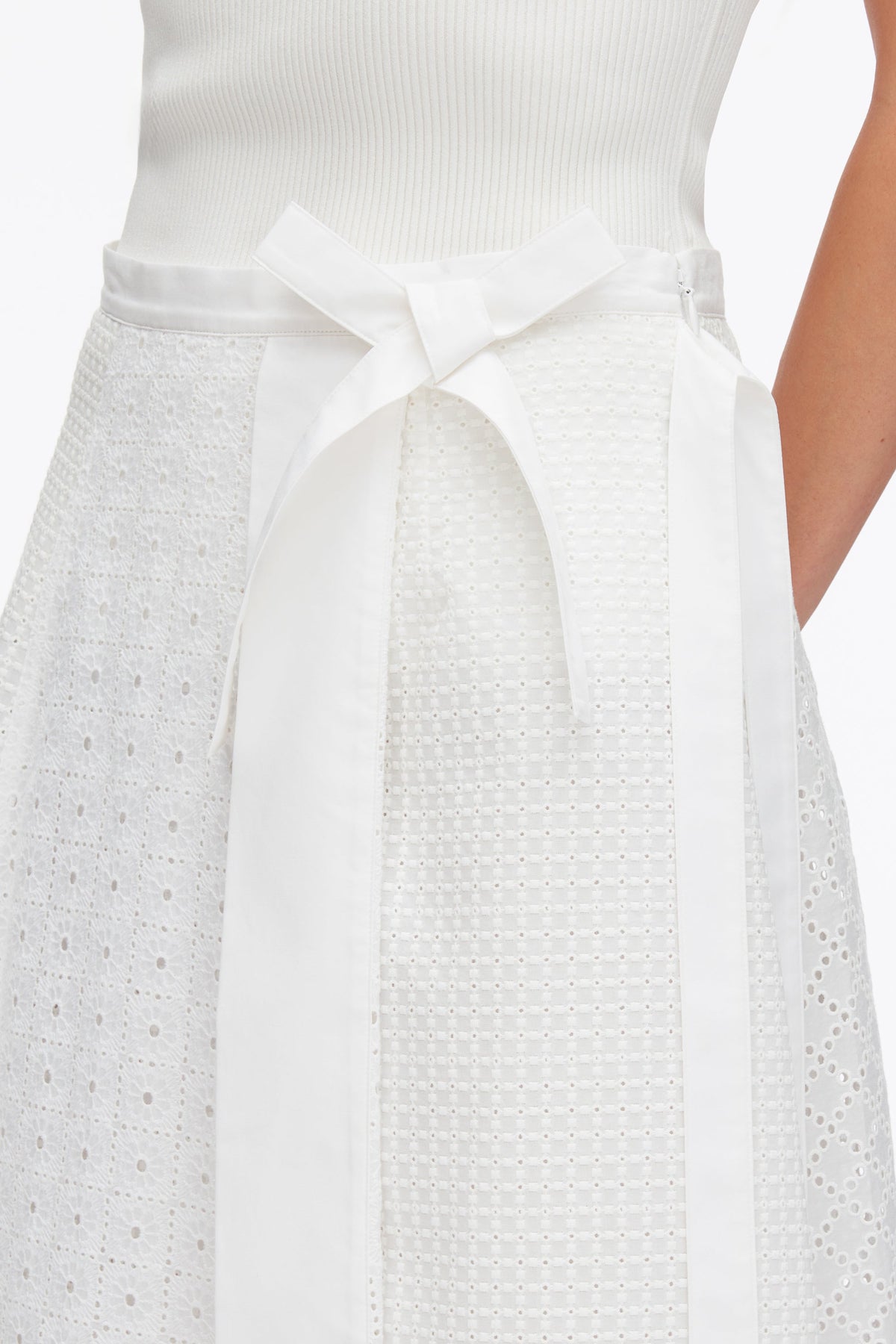 Broderie Anglaise Patchwork Midi Skirt - 3.1 Phillip Lim Recommended
