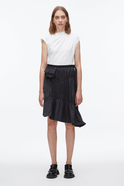 Ripstop Asymmetric Skirt with Ruching - 3.1 Phillip Lim Hot Sale