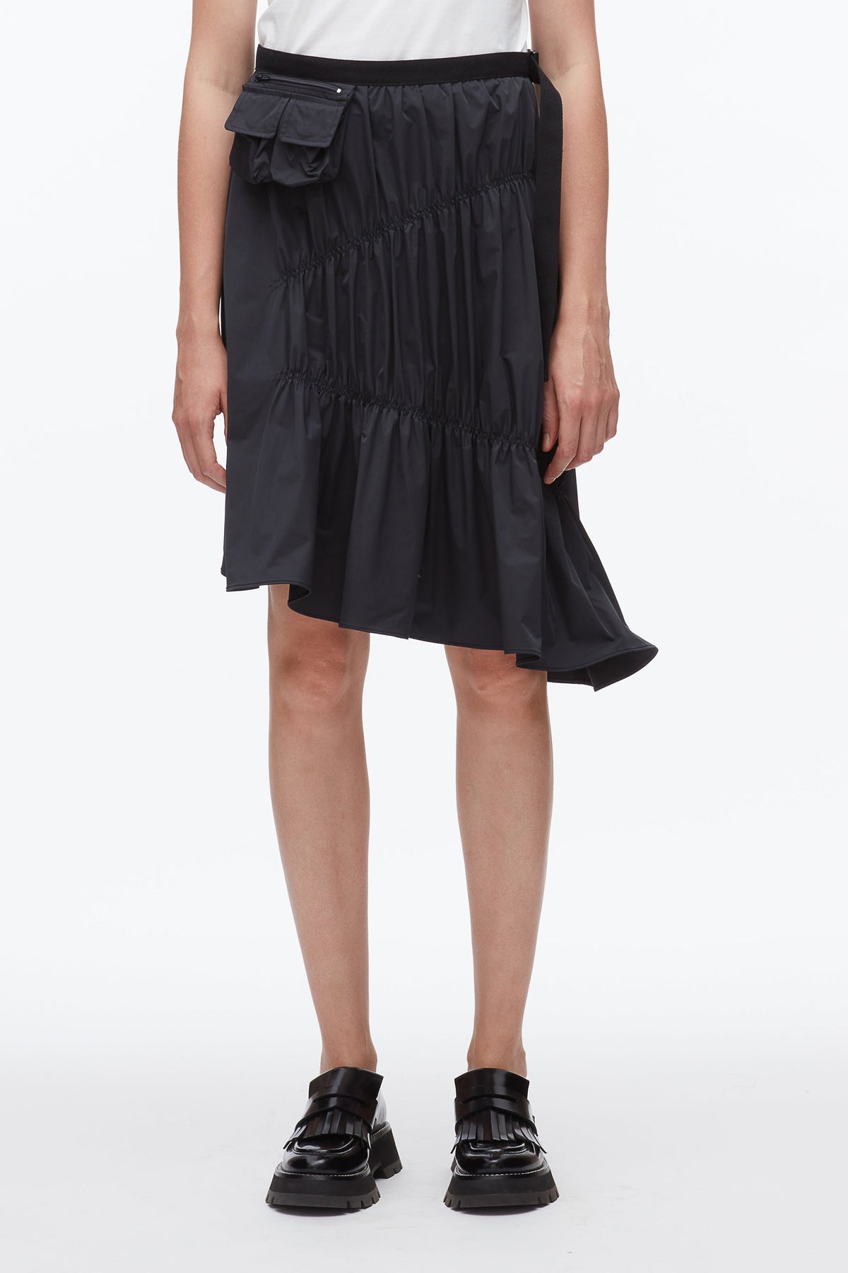 Ripstop Asymmetric Skirt with Ruching - 3.1 Phillip Lim Hot Sale
