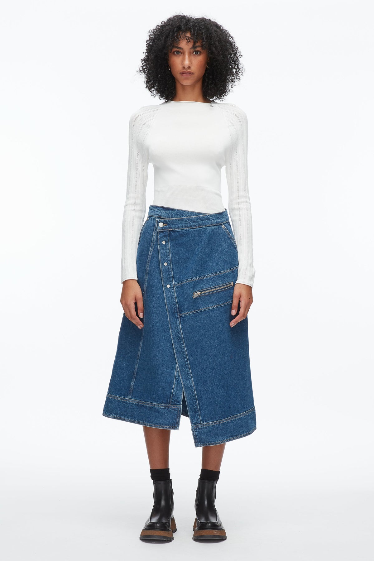 Denim Wrap Skirt - 3.1 Phillip Lim Everyday