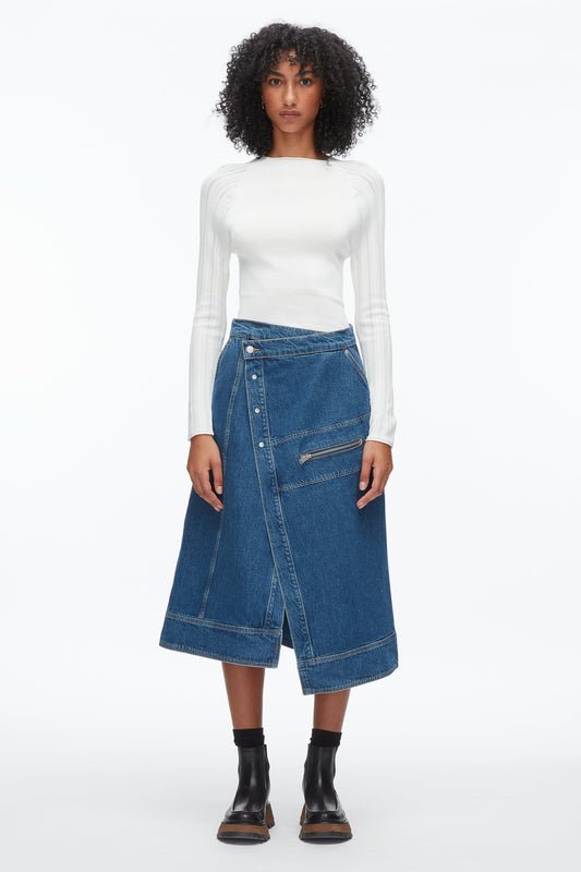 Denim Wrap Skirt - 3.1 Phillip Lim Everyday