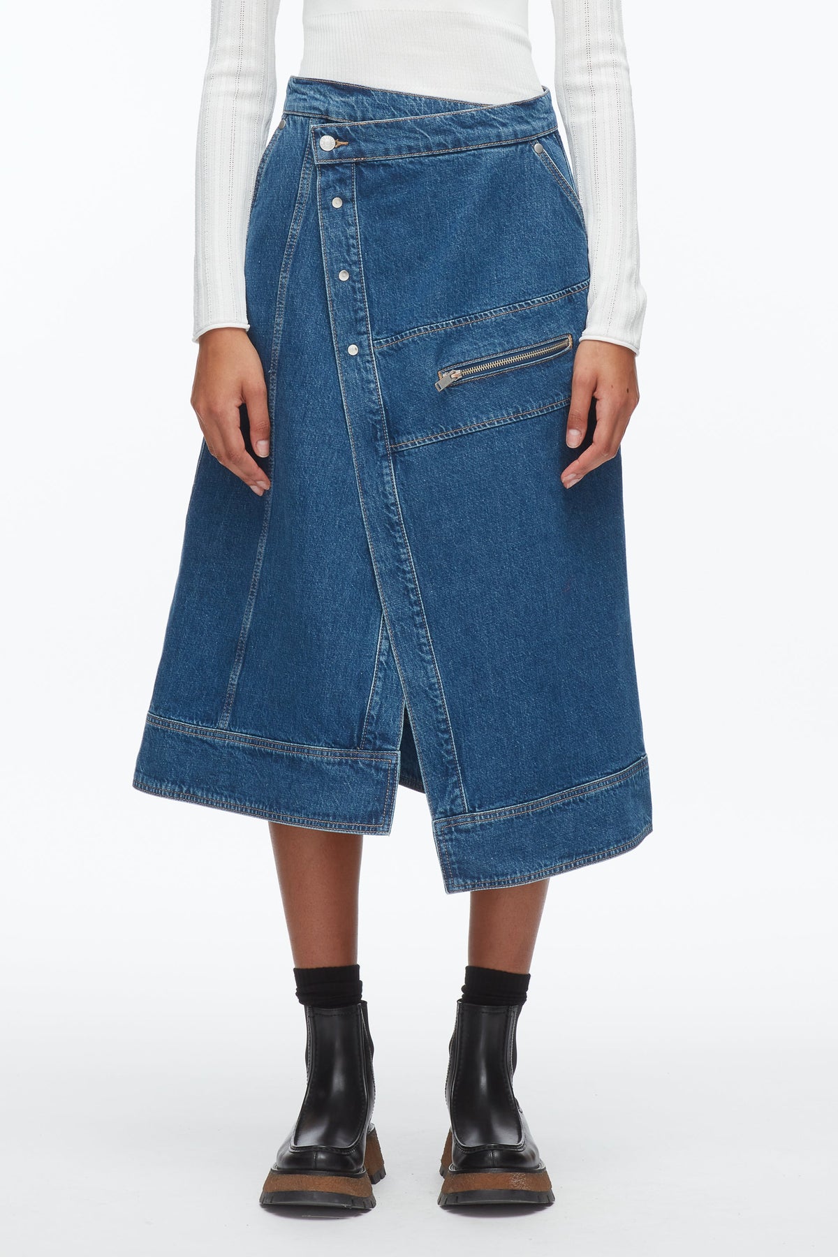 Denim Wrap Skirt - 3.1 Phillip Lim Everyday