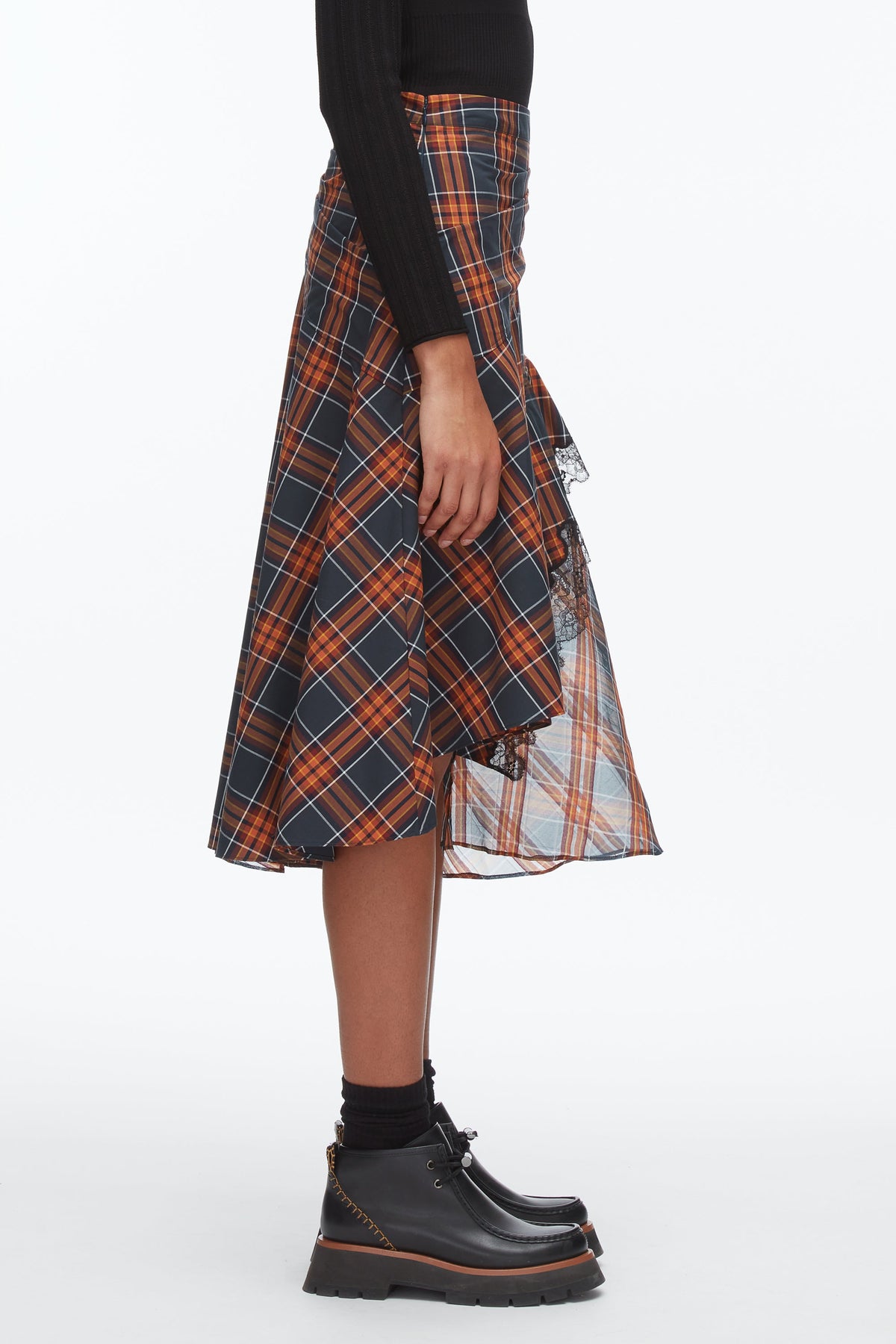 Plaid Mix Draped Midi Skirt - 3.1 Phillip Lim Trusted