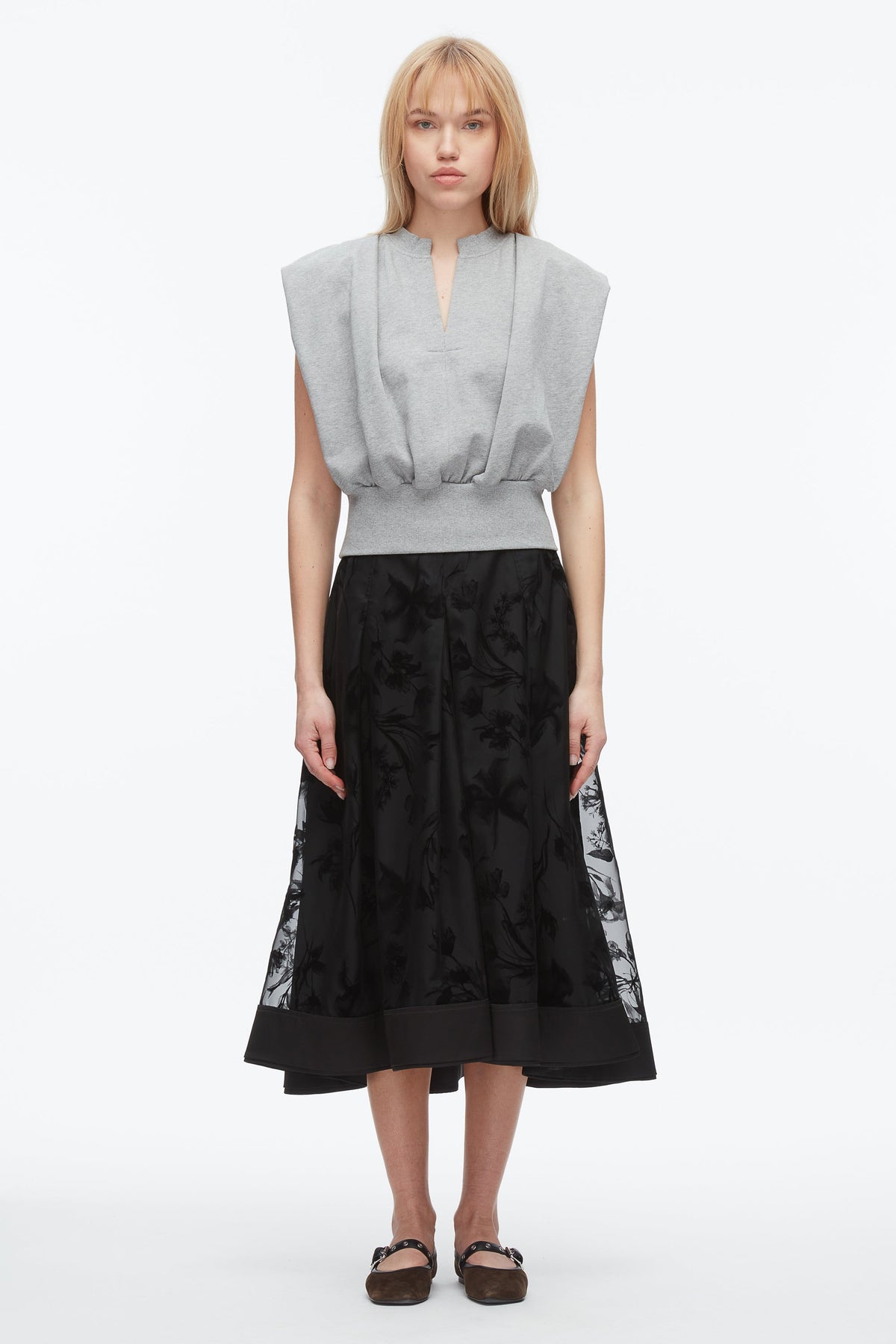 Flocked Organza Midi Skirt - 3.1 Phillip Lim Signature