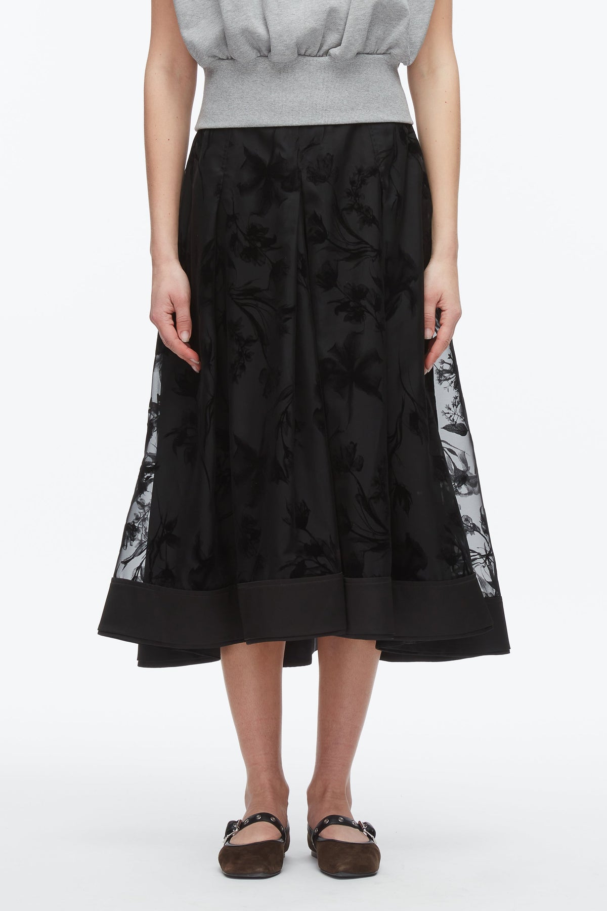 Flocked Organza Midi Skirt - 3.1 Phillip Lim Signature