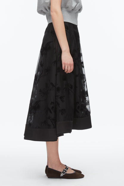 Flocked Organza Midi Skirt - 3.1 Phillip Lim Signature