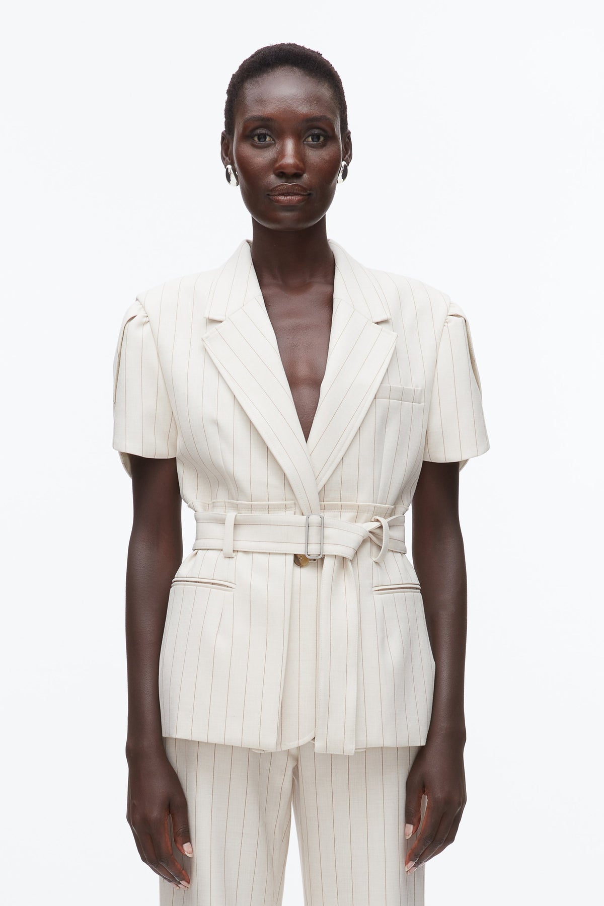 Pinstripe Tulip Sleeve Blazer - 3.1 Phillip Lim Popular