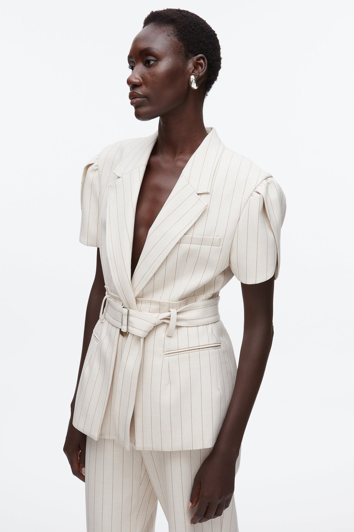 Pinstripe Tulip Sleeve Blazer - 3.1 Phillip Lim Popular
