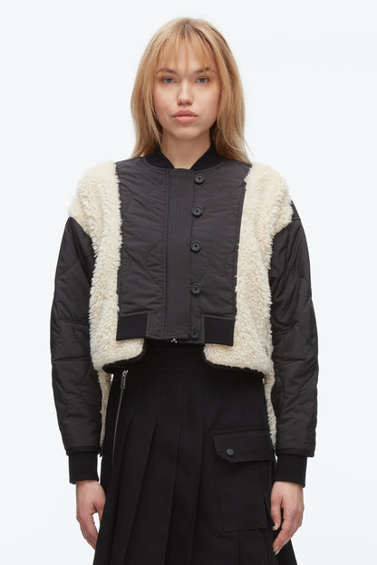 Cropped Sherpa Combo Bomber - 3.1 Phillip Lim Discount