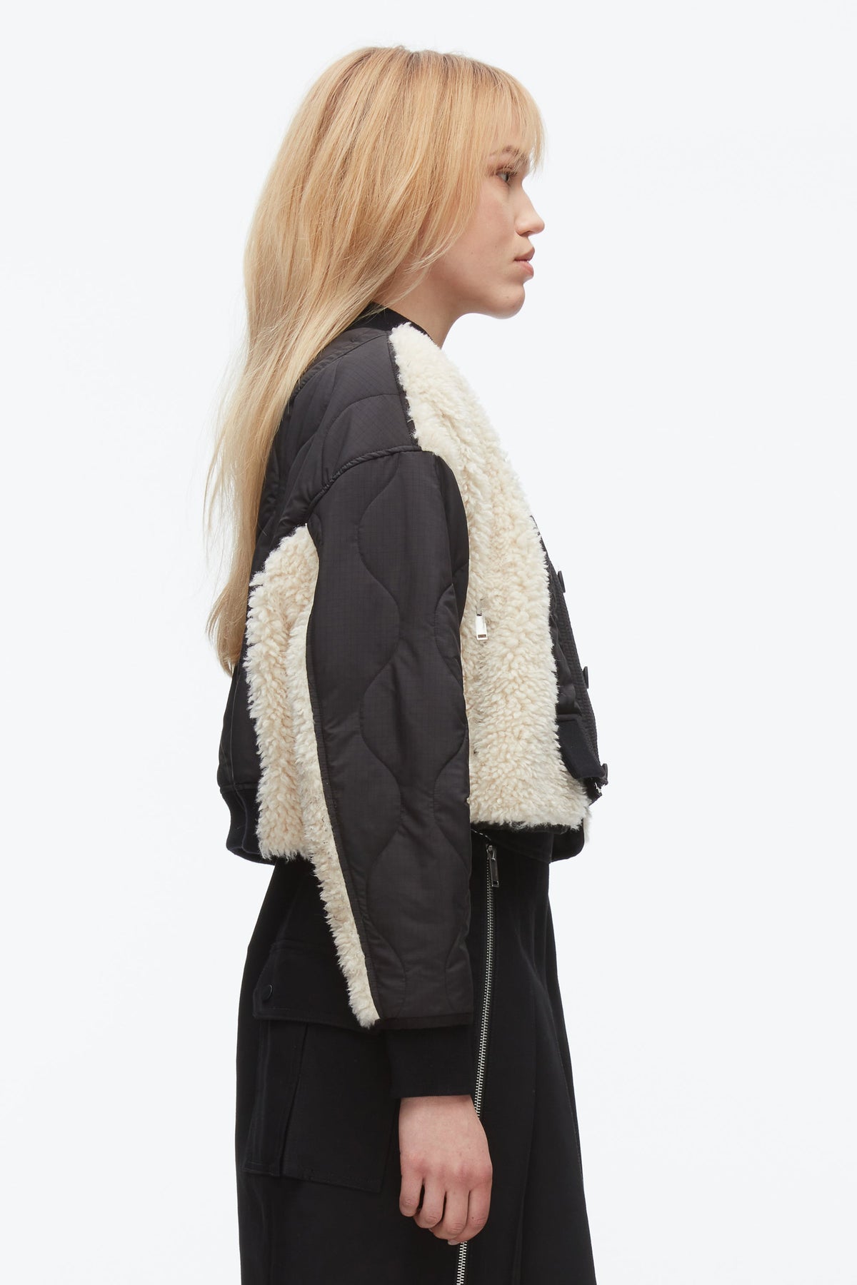 Cropped Sherpa Combo Bomber - 3.1 Phillip Lim Discount