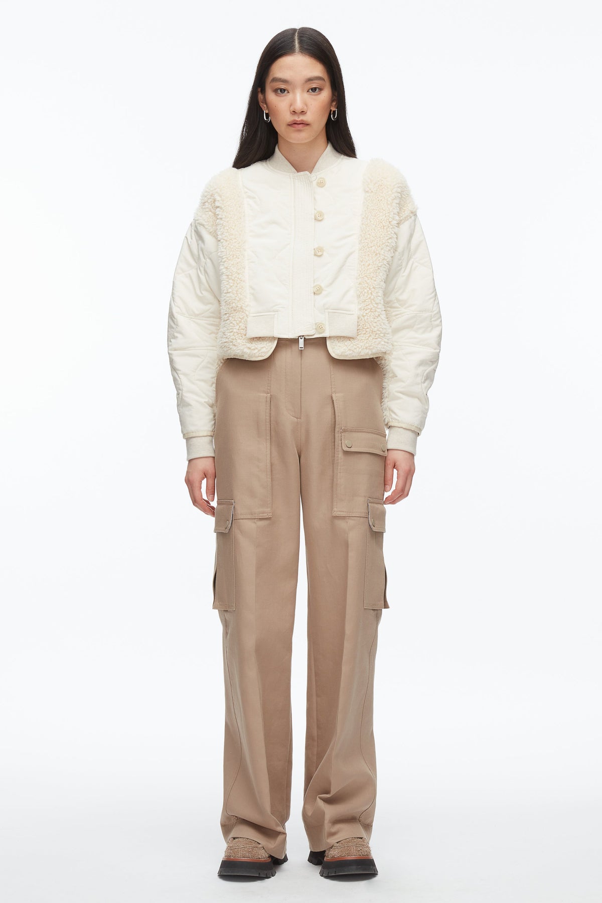 Cropped Sherpa Combo Bomber - 3.1 Phillip Lim Great Value
