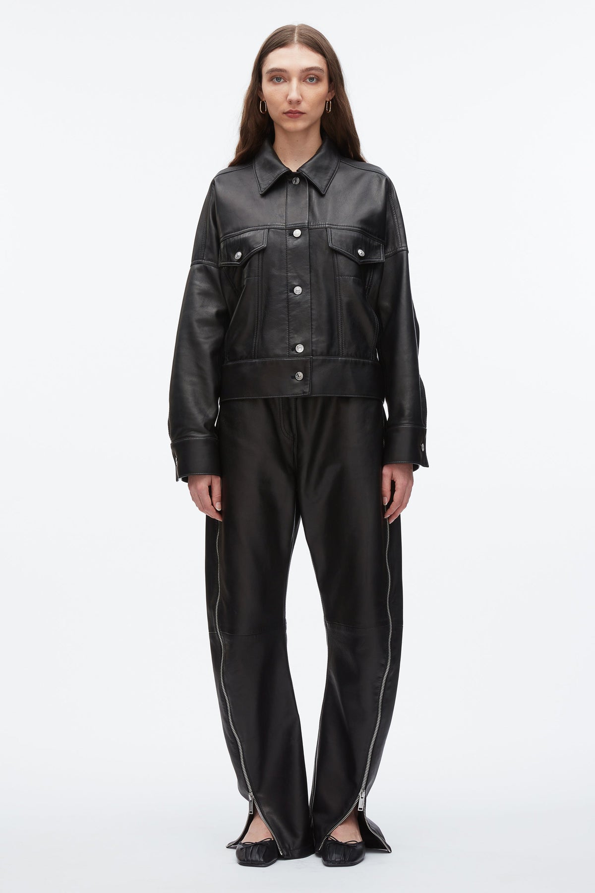 Leather Boxy Jacket - 3.1 Phillip Lim Smart Buy