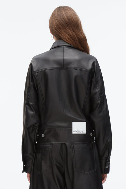 Leather Boxy Jacket - 3.1 Phillip Lim Smart Buy