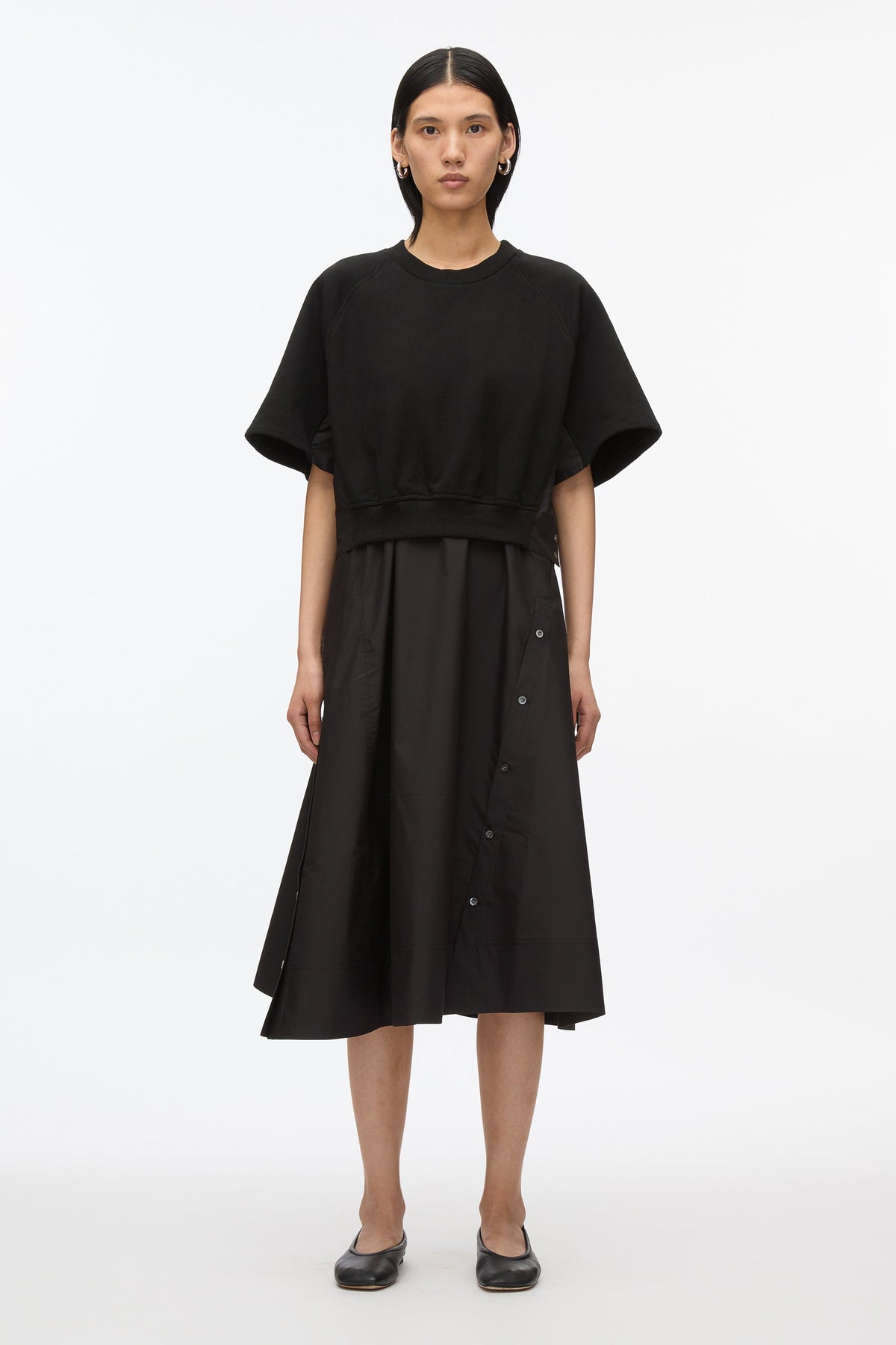 Short Sleeve French Terry Combo Dress - 3.1 Phillip Lim Quality