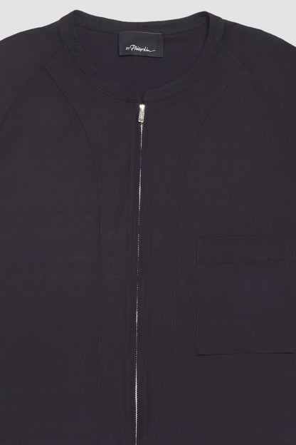 Short Sleeve Zip-Front Baseball Shirt - 3.1 Phillip Lim Everyday