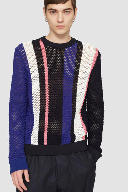 Long Sleeve Stripe Pointelle Pullover - 3.1 Phillip Lim New