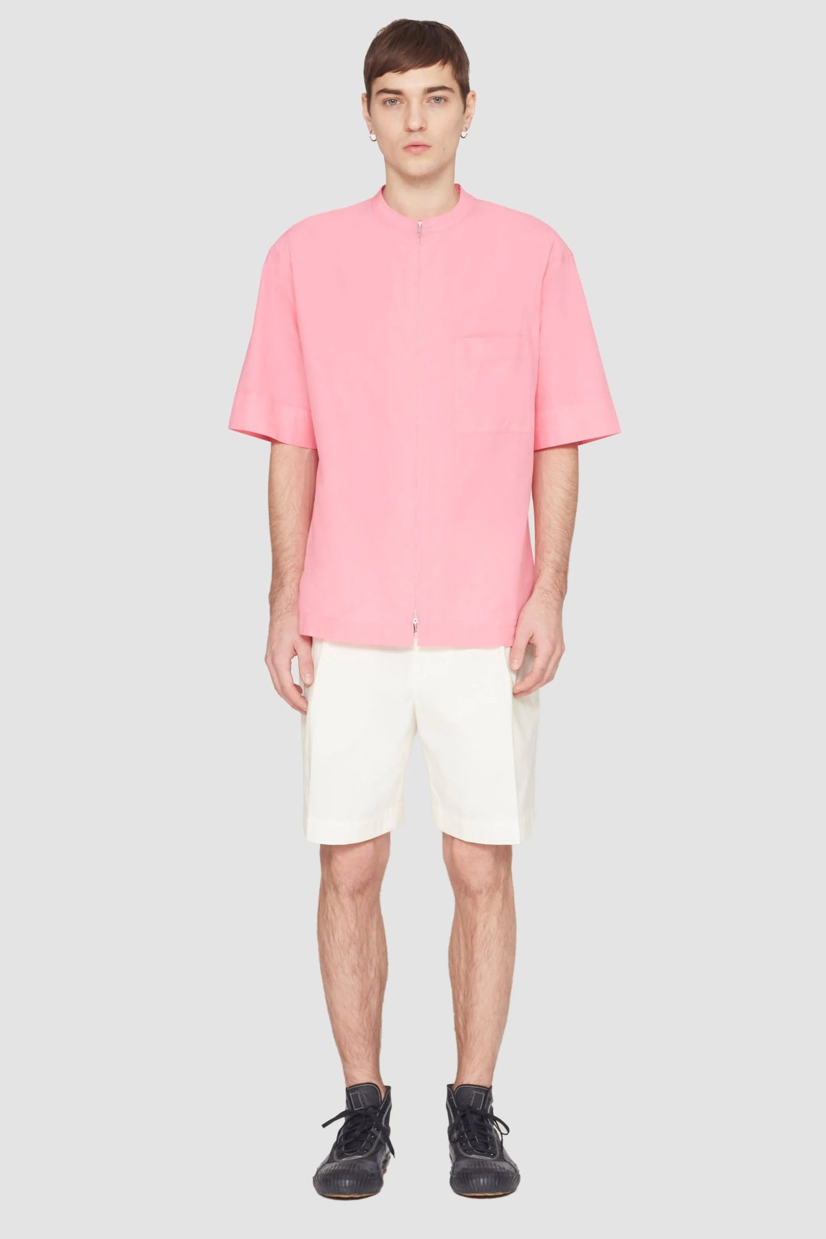 Short Sleeve Zip-Front Shirt - 3.1 Phillip Lim Customer Favorite
